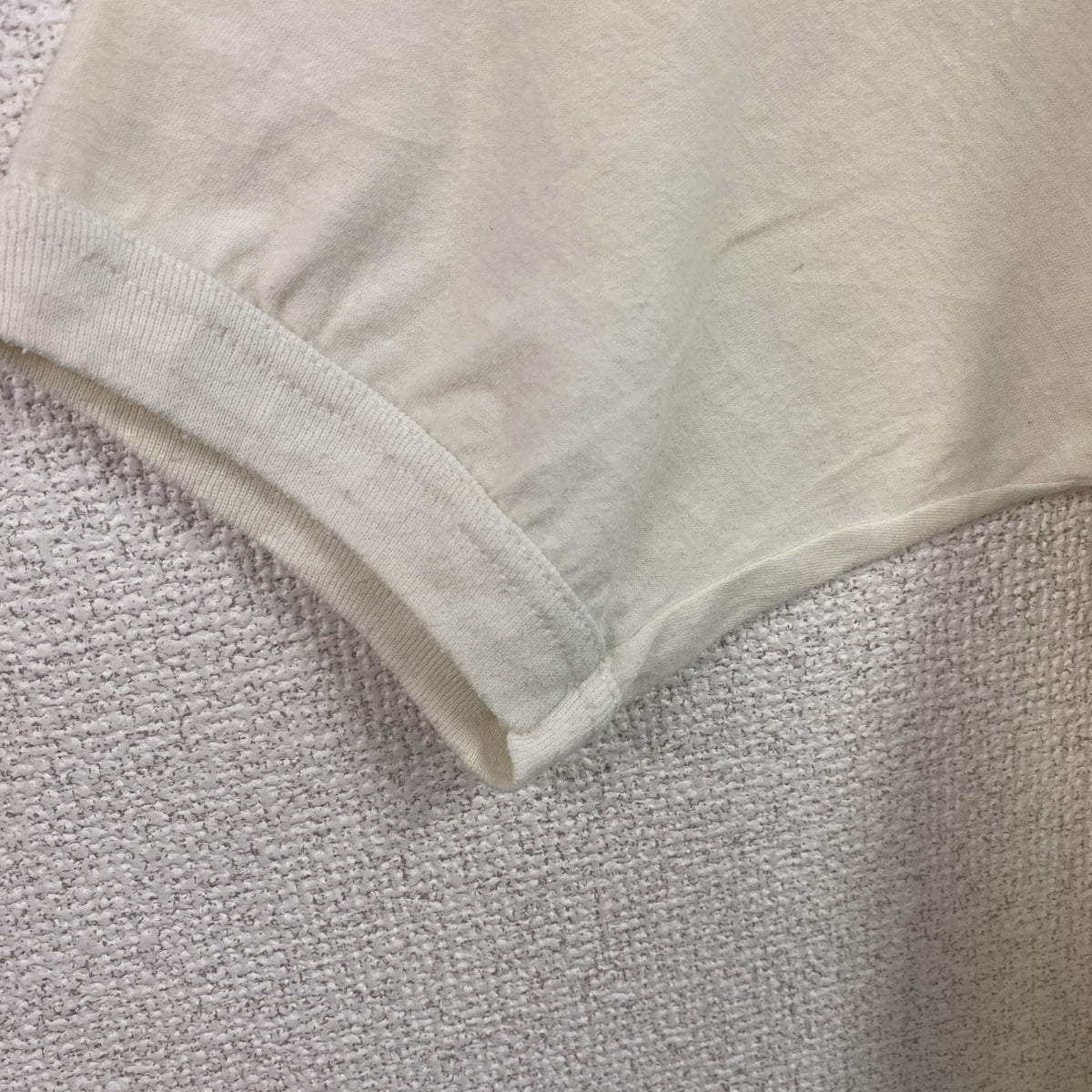 半袖プリントTシャツ　シングルステッチ　ヴィンテージ　白　ホワイト カットソー メンズ コットン 古着