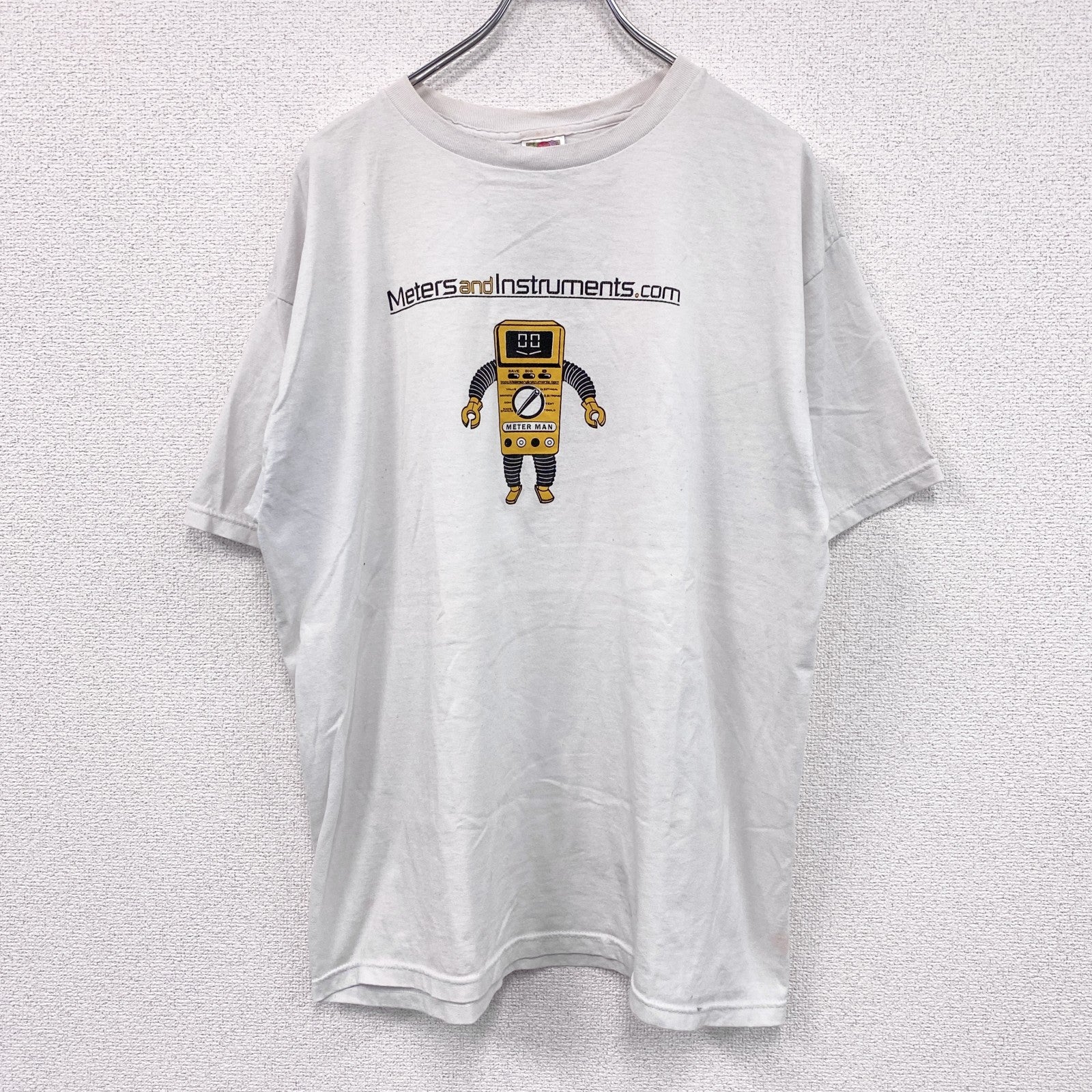古着 used　00s　FRUIT OF THE LOOM　フルーツオブザルーム　METAR MAN　半袖プリントTシャツ　ロボT　ヴィンテージ　ホワイト　XLサイズ