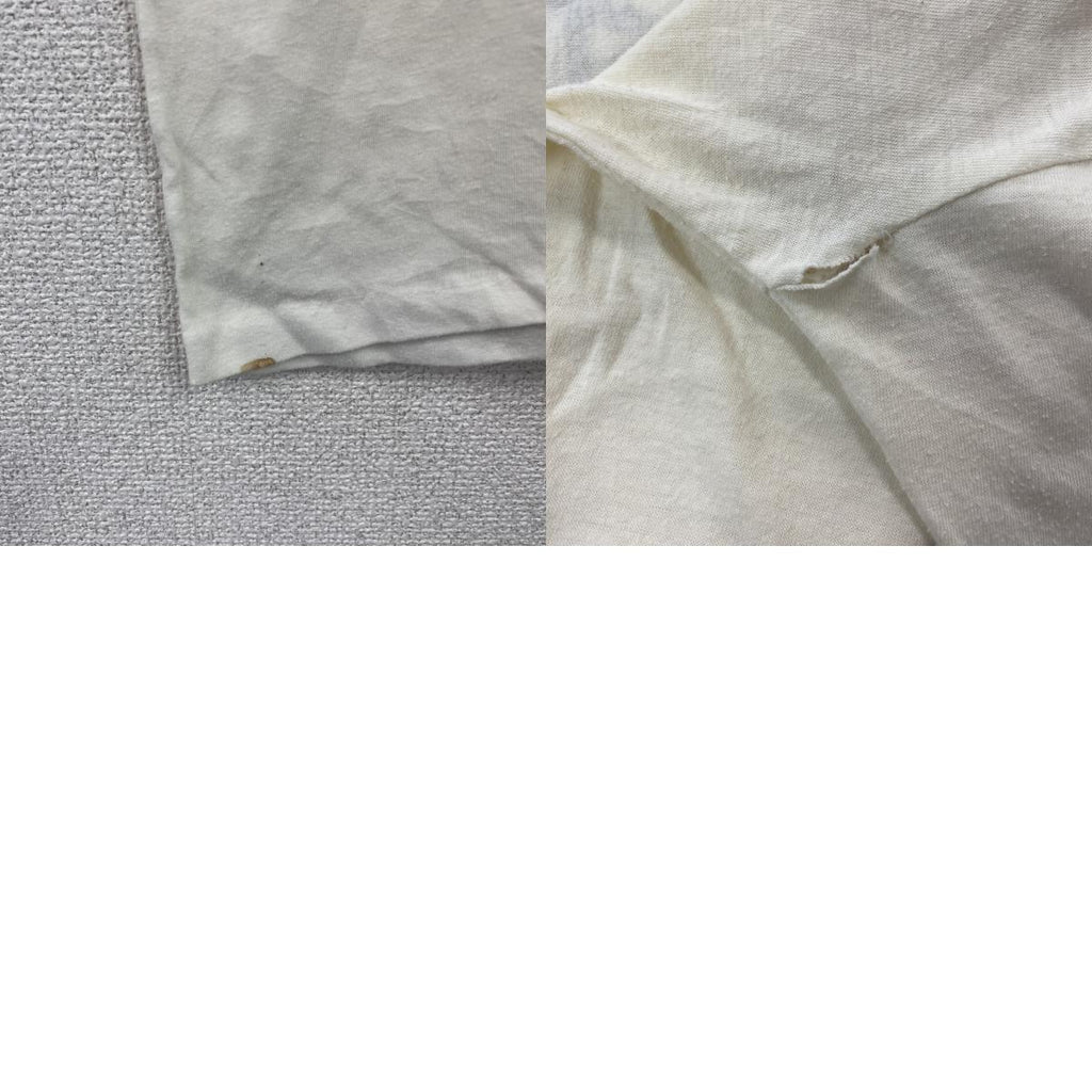 半袖プリントTシャツ　シングルステッチ　ヴィンテージ　白　ホワイト カットソー メンズ コットン 古着