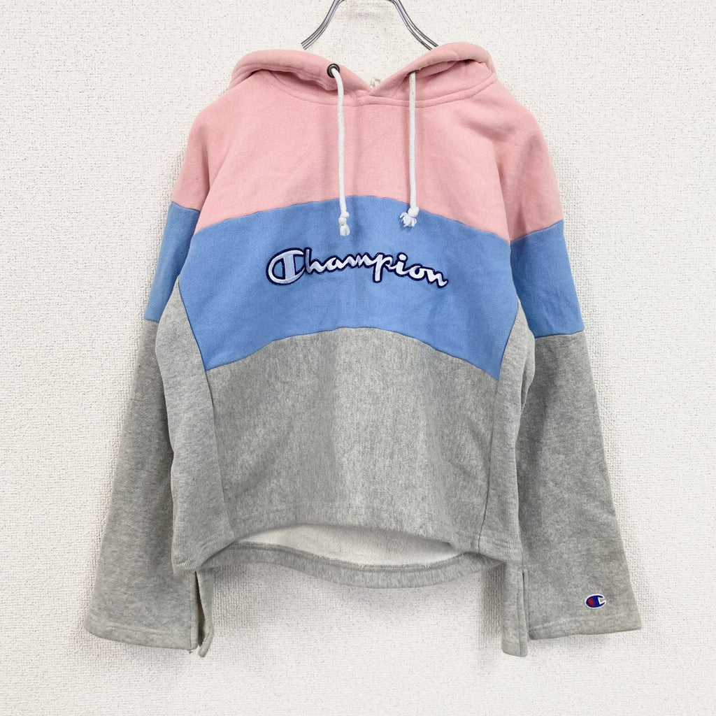 Champion　チャンピオン　スウェットパーカー/フーディー　灰色　グレー　マルチカラー　Mサイズ　古着