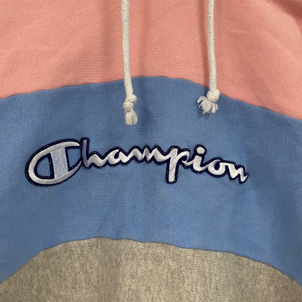 Champion　チャンピオン　スウェットパーカー/フーディー　灰色　グレー　マルチカラー　Mサイズ　古着