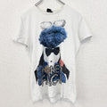 SESAMS STRAAT　半袖オリジナルプリントTシャツ　クッキーモンスター　クルーネック　白色　春夏　Sサイズ　古着