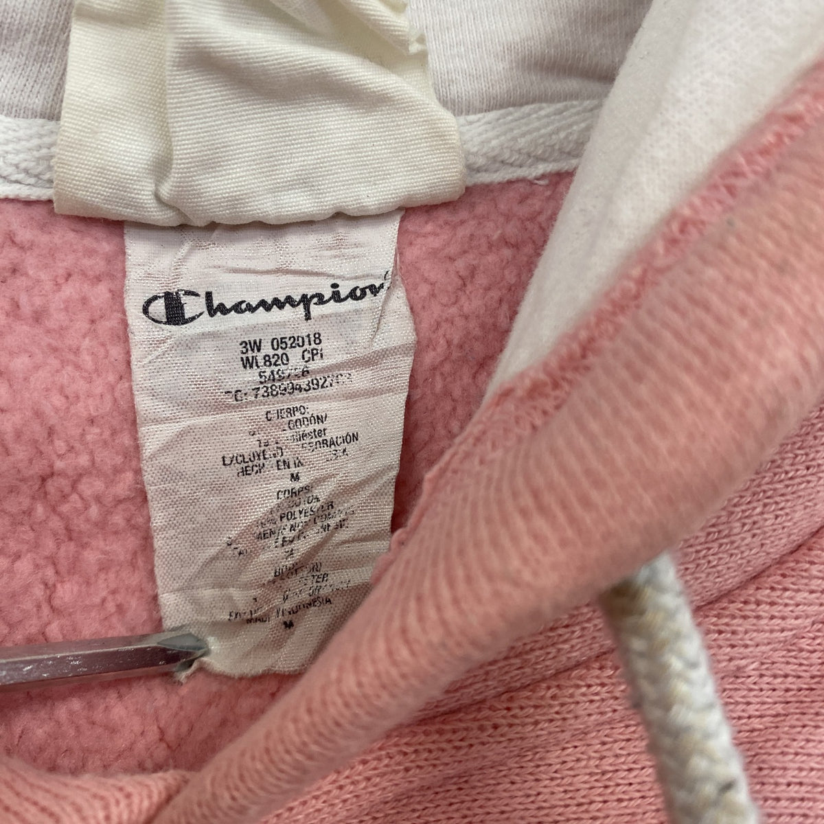 Champion　チャンピオン　スウェットパーカー/フーディー　灰色　グレー　マルチカラー　Mサイズ　古着