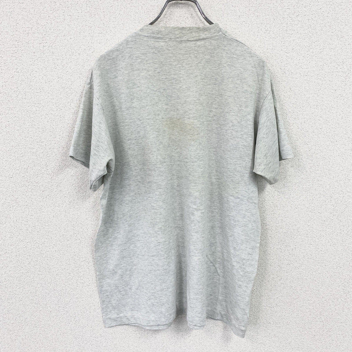 半袖プリントTシャツ　シングルステッチ　ヴィンテージ　霜降りグレー　Lサイズ　古着