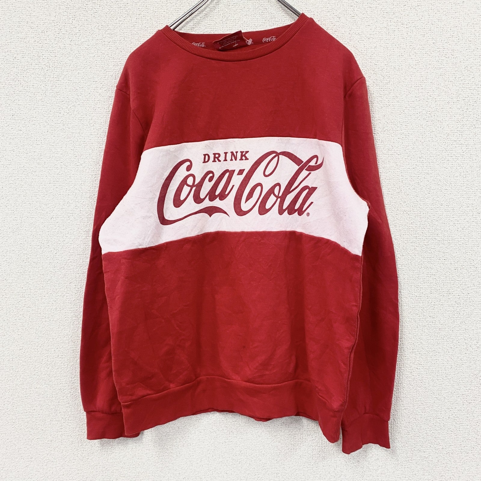 CocaCola　コカ・コーラ　スウェット/トレーナー　赤　レッド　8/10サイズ　古着