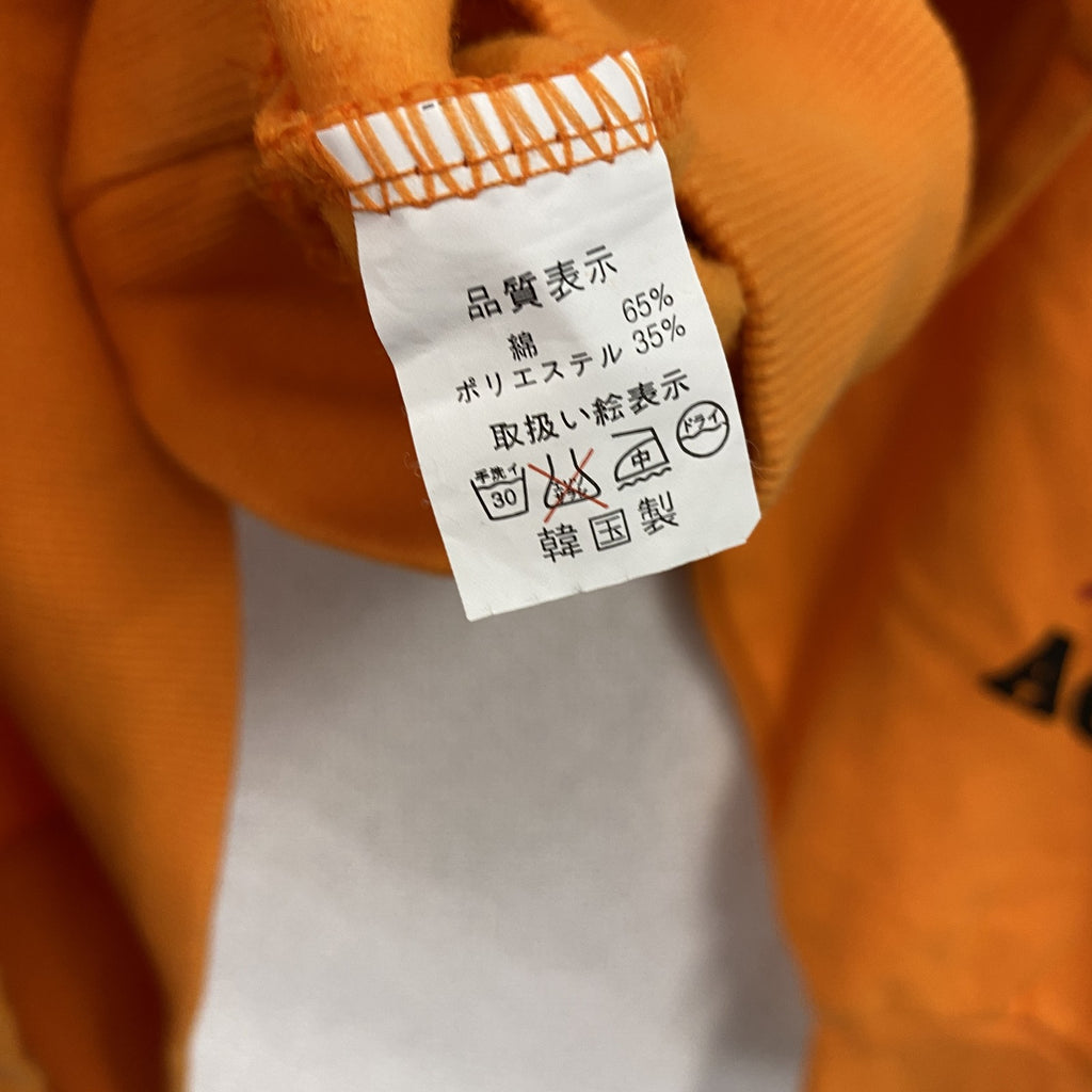 FUGA　フーガ　モナリザ　プリントスウェットパーカー/フーディー　ハイネック　英字プリント　オレンジ　古着