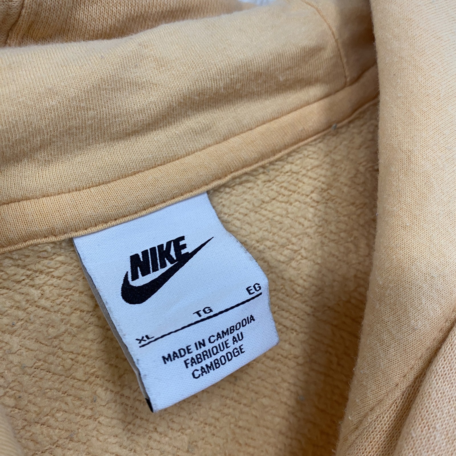 NIKE　ナイキ　スウェットパーカー/フーディー　スウッシュ　橙色　オレンジ　XLサイズ　古着