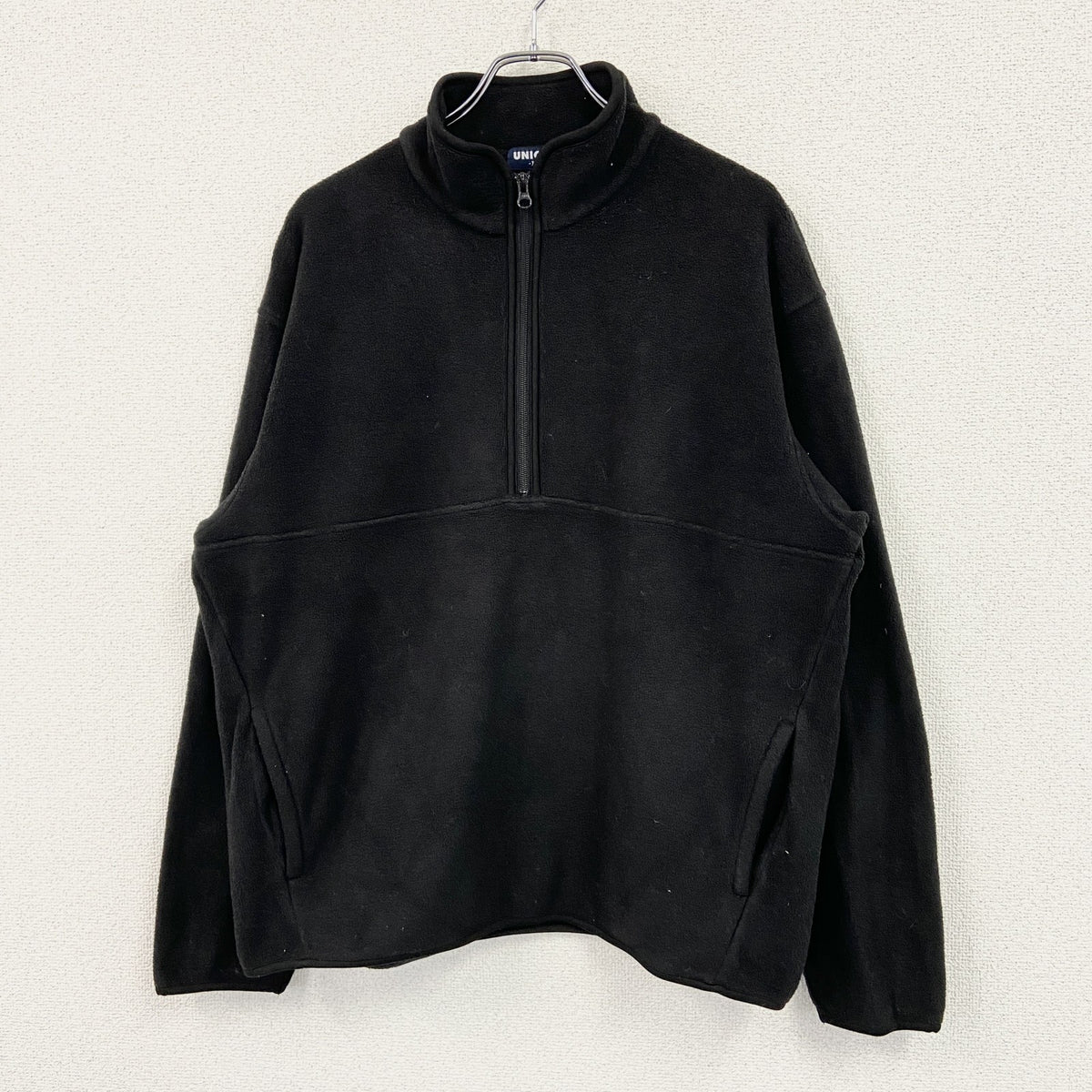 OLD UNIQLO　オールドユニクロ　フリースプルオーバージャケット　黒　ブラック　XLサイズ　古着
