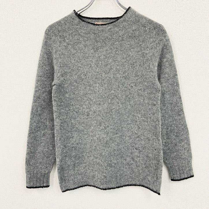 BARACUTA　ウールニットセーター　灰色　グレー　Mサイズ