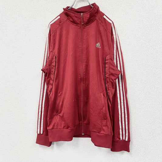 00s　adidas　アディダス　トラックジャケット/ジャージ　パフォーマンスロゴ　ヴィンテージ　赤　レッド　Sサイズ