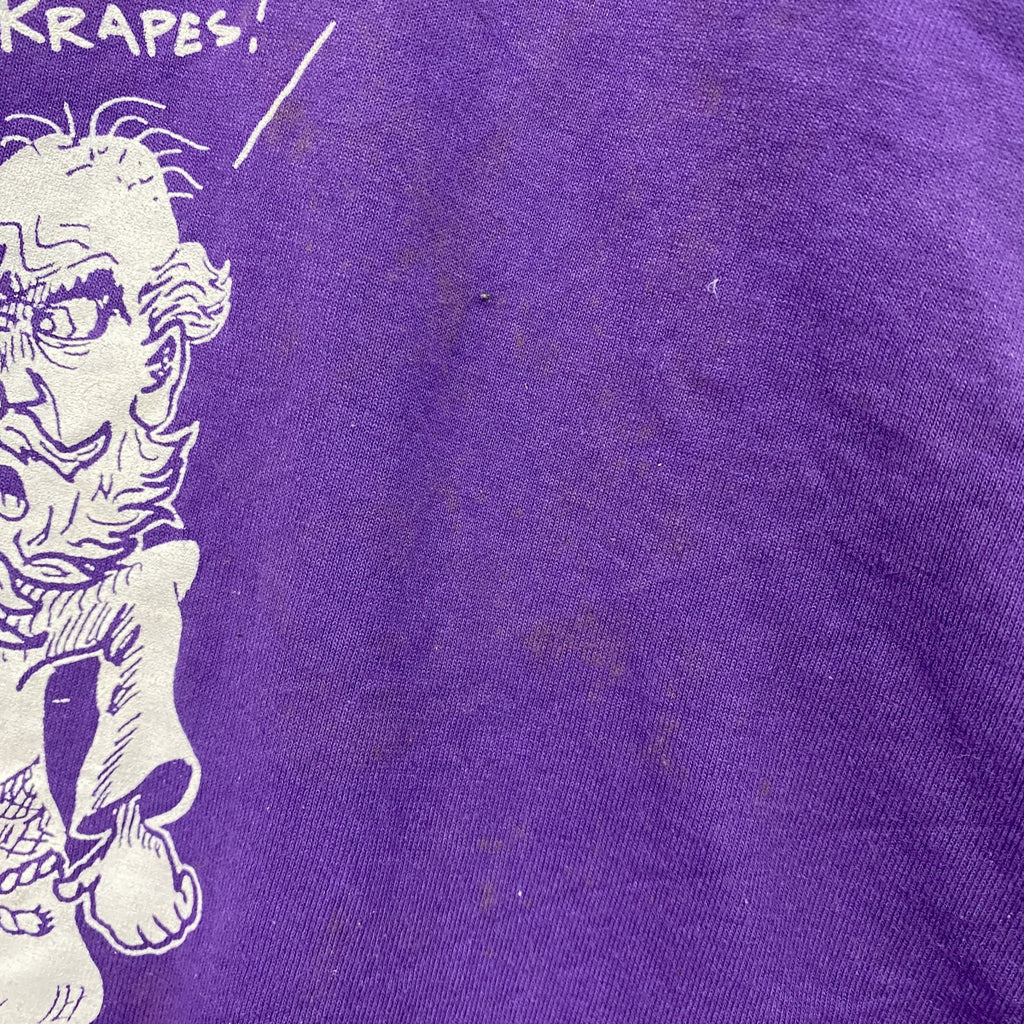 90s　BEST　FRUIT OF THE LOOM　半袖プリントTシャツ　シングルステッチ　ヴィンテージ　紫　パープル　XLサイズ　古着