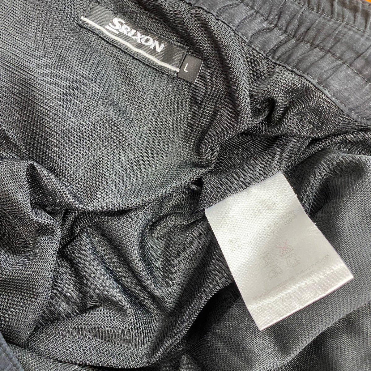 SRIXON　スリクソン　ジャージセットアップ　トラックジャケット　トラックパンツ　中綿入り　刺繍ロゴ　黒　ブラック　Lサイズ　古着