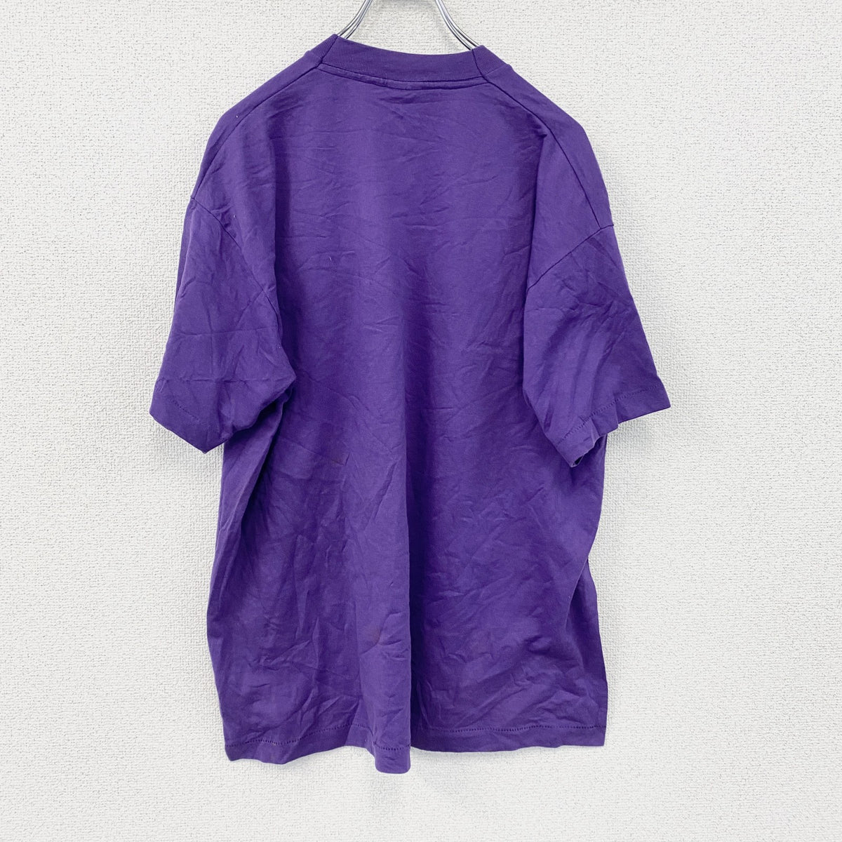 90s　BEST　FRUIT OF THE LOOM　半袖プリントTシャツ　シングルステッチ　ヴィンテージ　紫　パープル　XLサイズ　古着