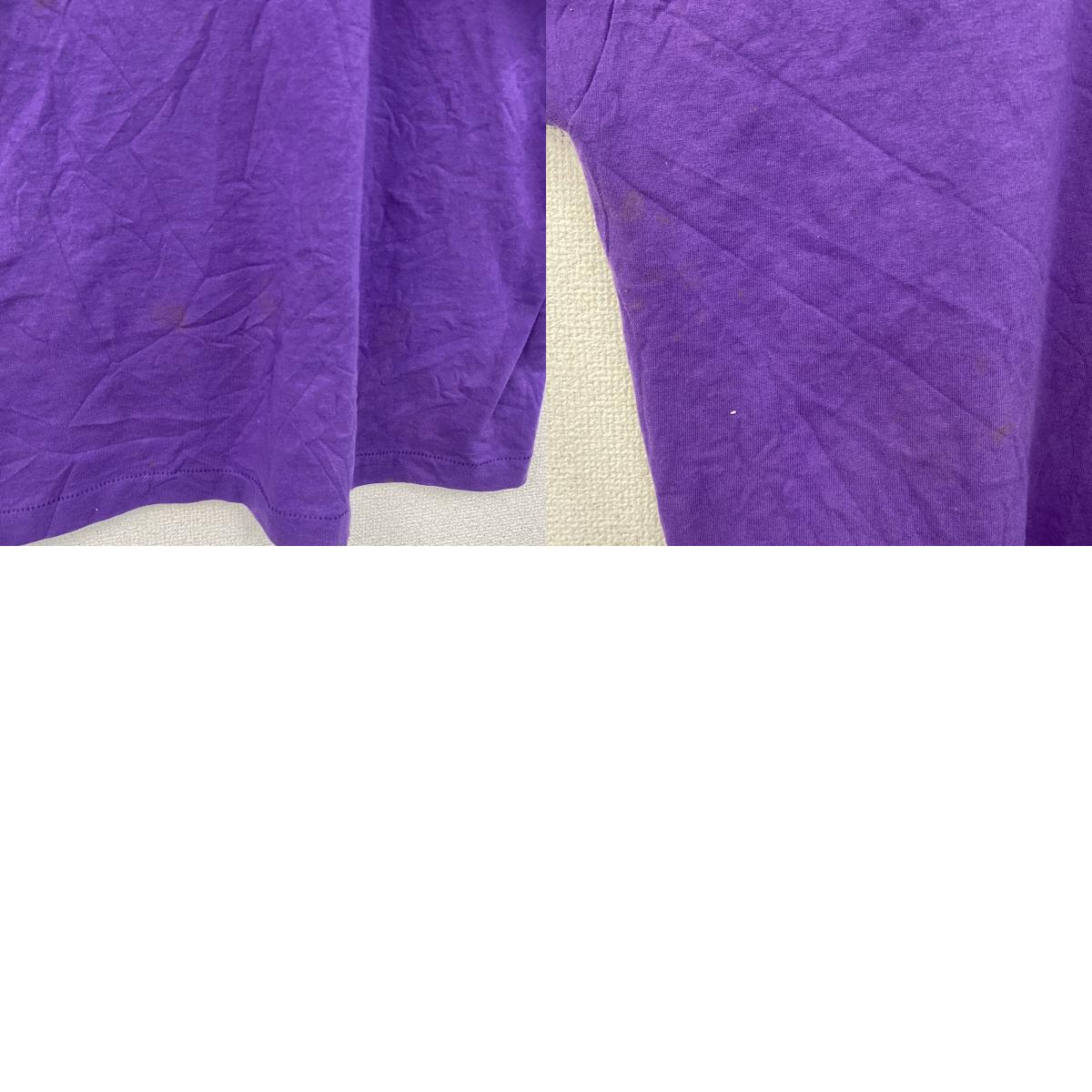 90s　BEST　FRUIT OF THE LOOM　半袖プリントTシャツ　シングルステッチ　ヴィンテージ　紫　パープル　XLサイズ　古着
