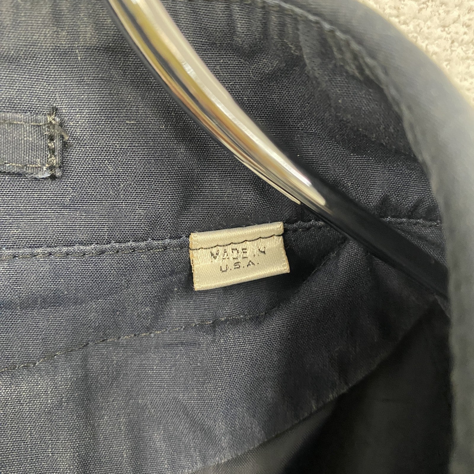 LONDON FOG　ロンドンフォグ　トレンチコート　比翼仕立て　紺　ネイビー　44サイズ　古着
