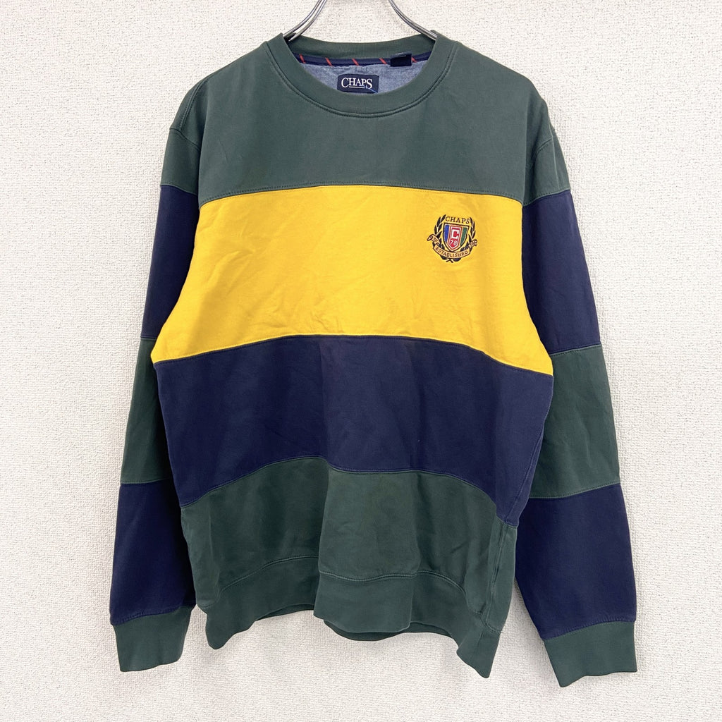 CHAPS Ralph Lauren　チャップス　ラルフローレン　ボーダースウェット/トレーナー　マルチカラー　Lサイズ　古着