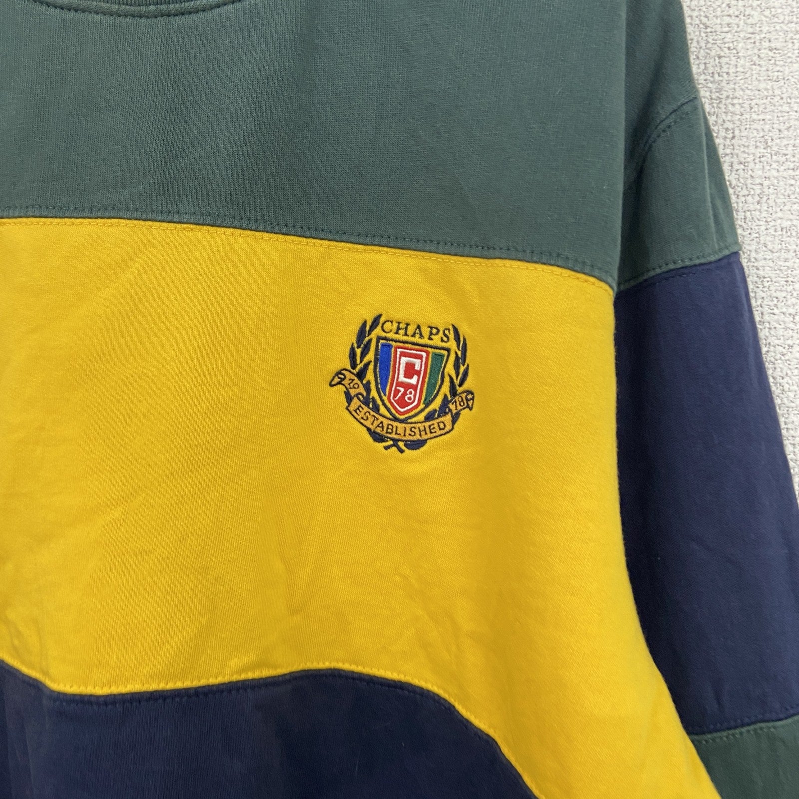 CHAPS Ralph Lauren　チャップス　ラルフローレン　ボーダースウェット/トレーナー　マルチカラー　Lサイズ　古着