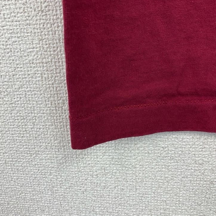 FRUIT OF THE LOOM　半袖プリントTシャツ　シングルステッチ　ヴィンテージ　ボルドー　Mサイズ カットソー メンズ コットン 古着