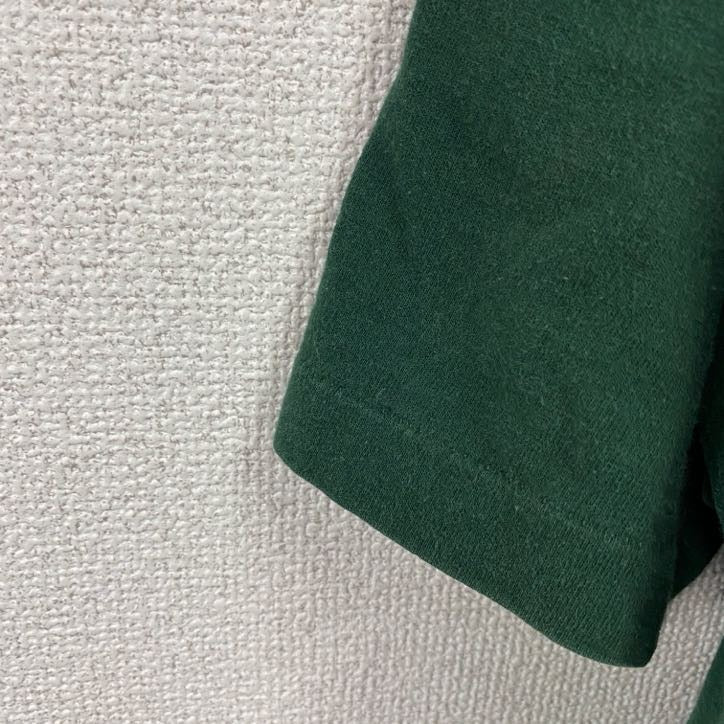 FRUIT OF THE LOOM　半袖プリントTシャツ　シングルステッチ　ヴィンテージ　緑　グリーン　XLサイズ カットソー メンズ コットン 古着