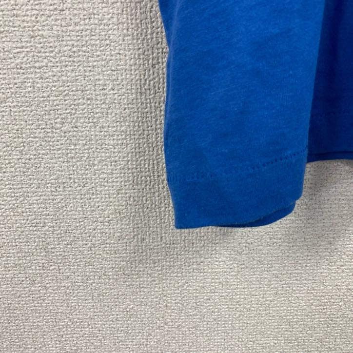 FRUIT OF THE LOOM　半袖プリントTシャツ　シングルステッチ　ヴィンテージ　青　ブルー　Lサイズ　古着