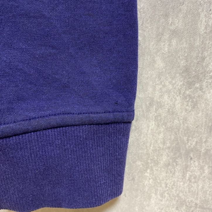 IZOD　アイゾッド　ハーフジップスウェット/トレーナー　フェード　ワンポイント　刺繍ロゴ　ビッグシルエット　紺　ネイビー　Lサイズ　古着