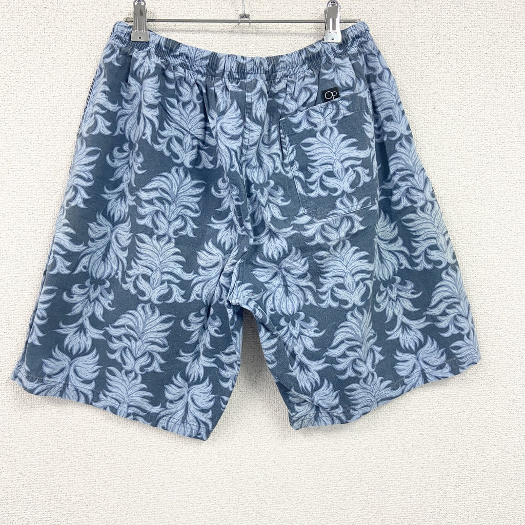 OCEAN PACIFIC　オーシャンパシフィック　ハーフパンツ/ショートパンツ　総柄　青　ブルー　Lサイズ　古着