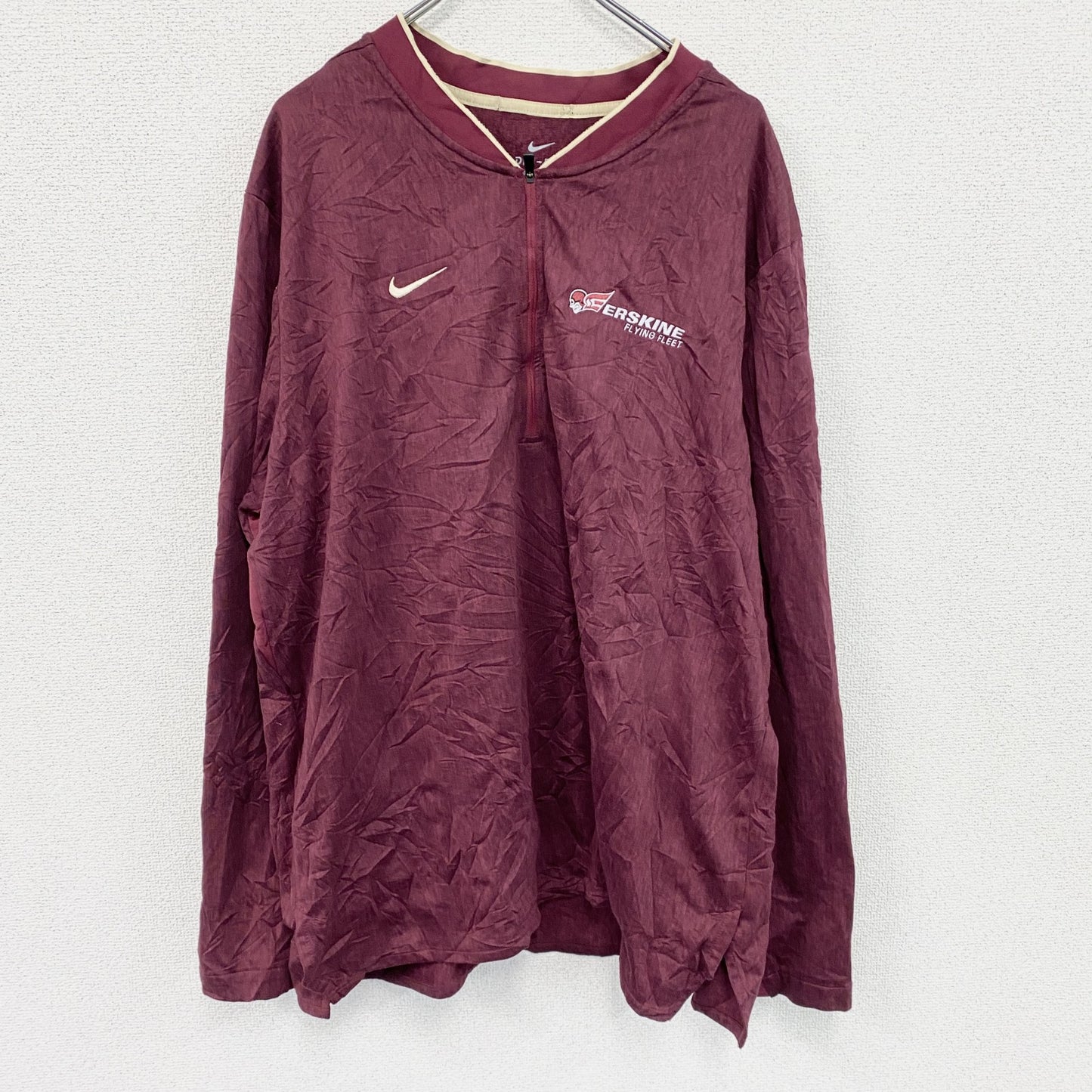 NIKE　ナイキ　ハーフジッププルオーバー　スウッシュ　ボルドー　2XLサイズ