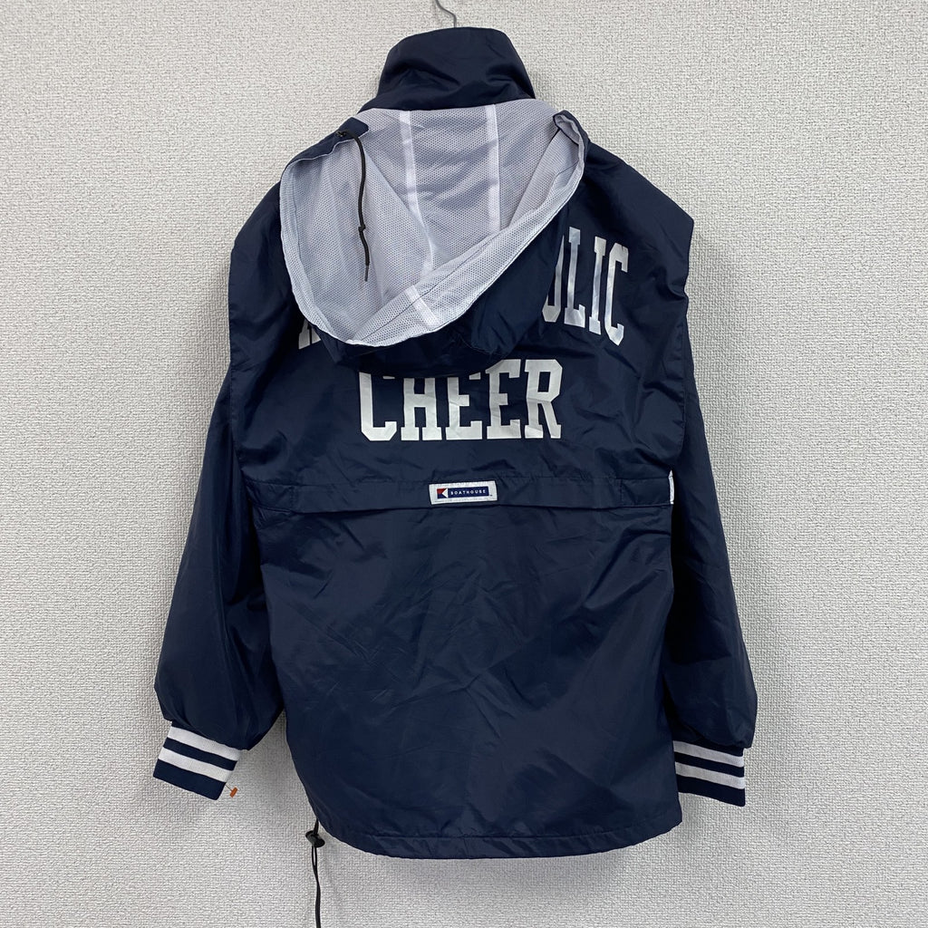 BOATHOUSE　アノラックパーカー　ハーフジップナイロンプルオーバージャケット　紺　ネイビー　古着