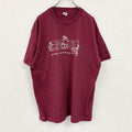 FRUIT OF THE LOOM　半袖プリントTシャツ　シングルステッチ　ヴィンテージ　ボルドー　XLサイズ　古着