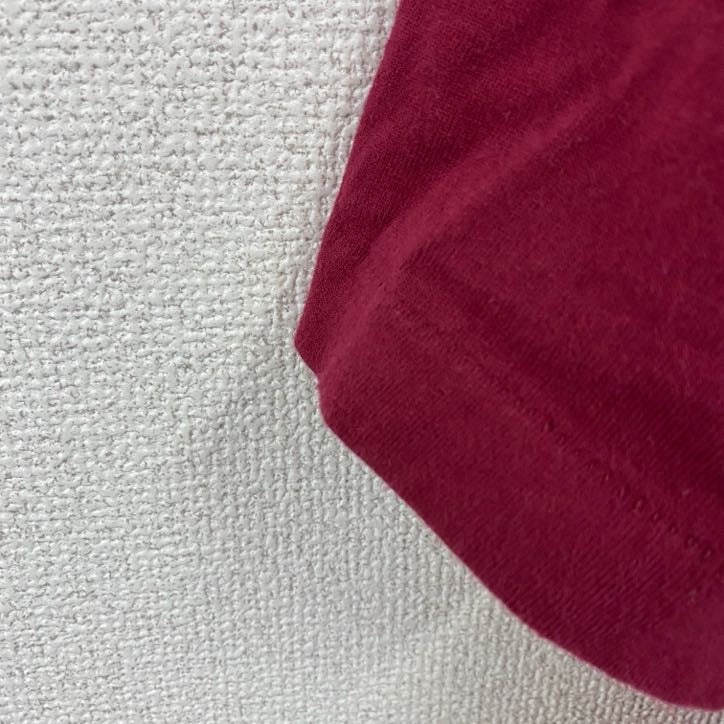 FRUIT OF THE LOOM　半袖プリントTシャツ　シングルステッチ　ヴィンテージ　ボルドー　XLサイズ　古着