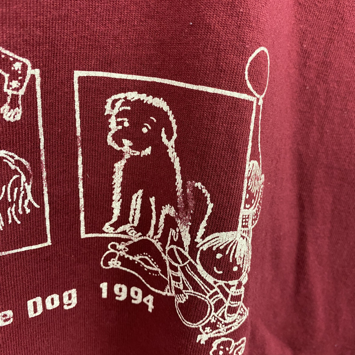 FRUIT OF THE LOOM　半袖プリントTシャツ　シングルステッチ　ヴィンテージ　ボルドー　XLサイズ　古着