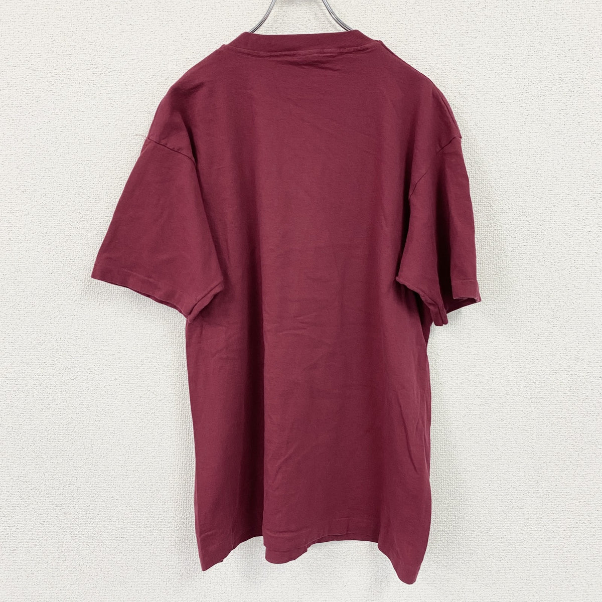 FRUIT OF THE LOOM　半袖プリントTシャツ　シングルステッチ　ヴィンテージ　ボルドー　XLサイズ　古着
