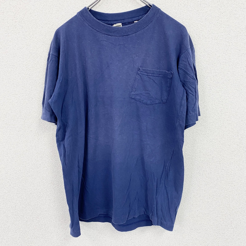DREW PEARSON　半袖プリントTシャツ　ヴィンテージ　シングルステッチ　紺　ネイビー　Lサイズ　古着