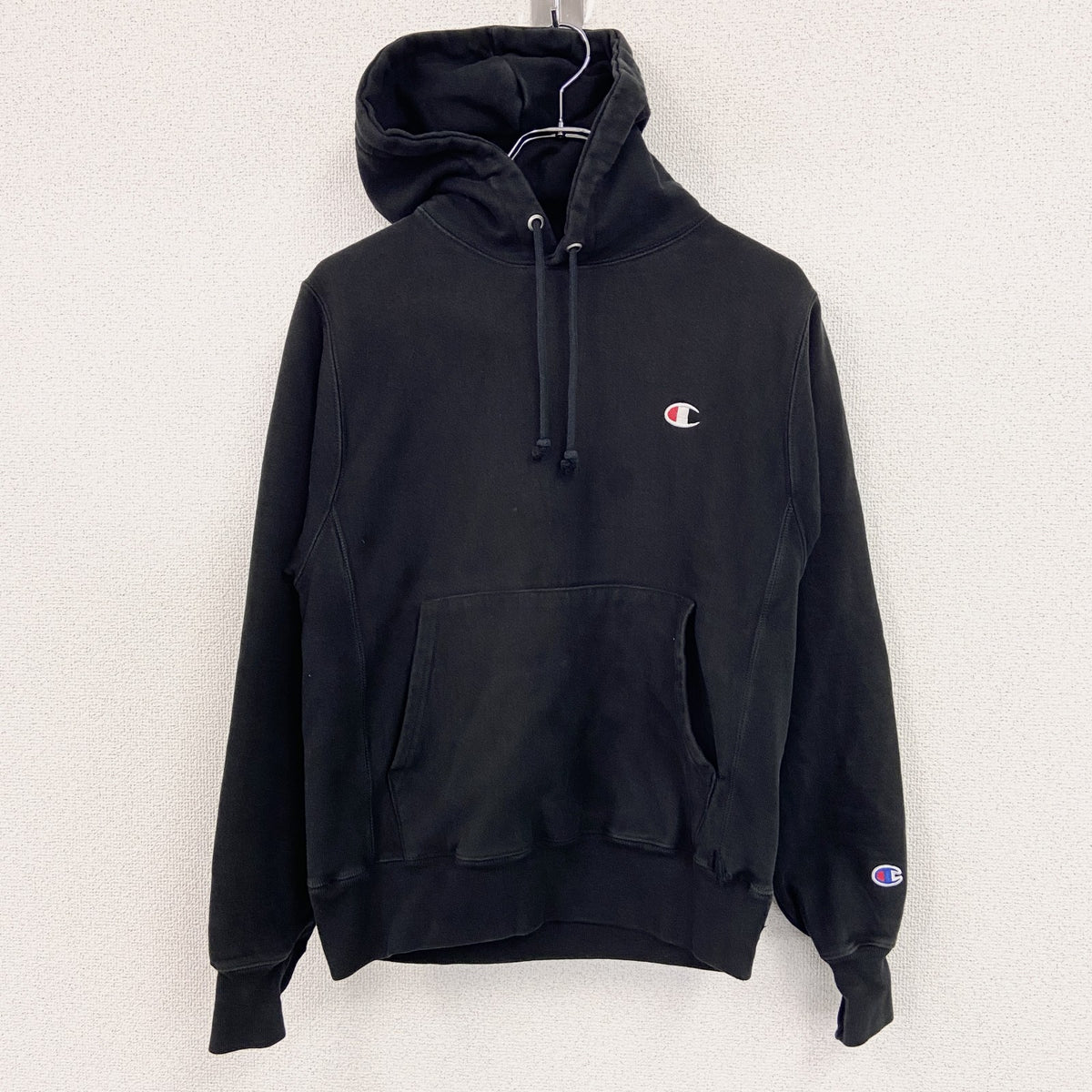 Champion　チャンピオン　リバースウィーブ　スウェットパーカー/フーディー　黒　ブラック　Lサイズ　古着
