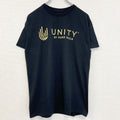UNITY by Hard Rock　ハードロック　半袖プリントTシャツ　黒　ブラック　クルーネック　Mサイズ　古着