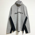 OLDNAVY　オールドネイビー　長袖ロゴワッペンスウェット　ハーフジップトレーナー　グレー　灰色　秋冬服　Sサイズ　古着