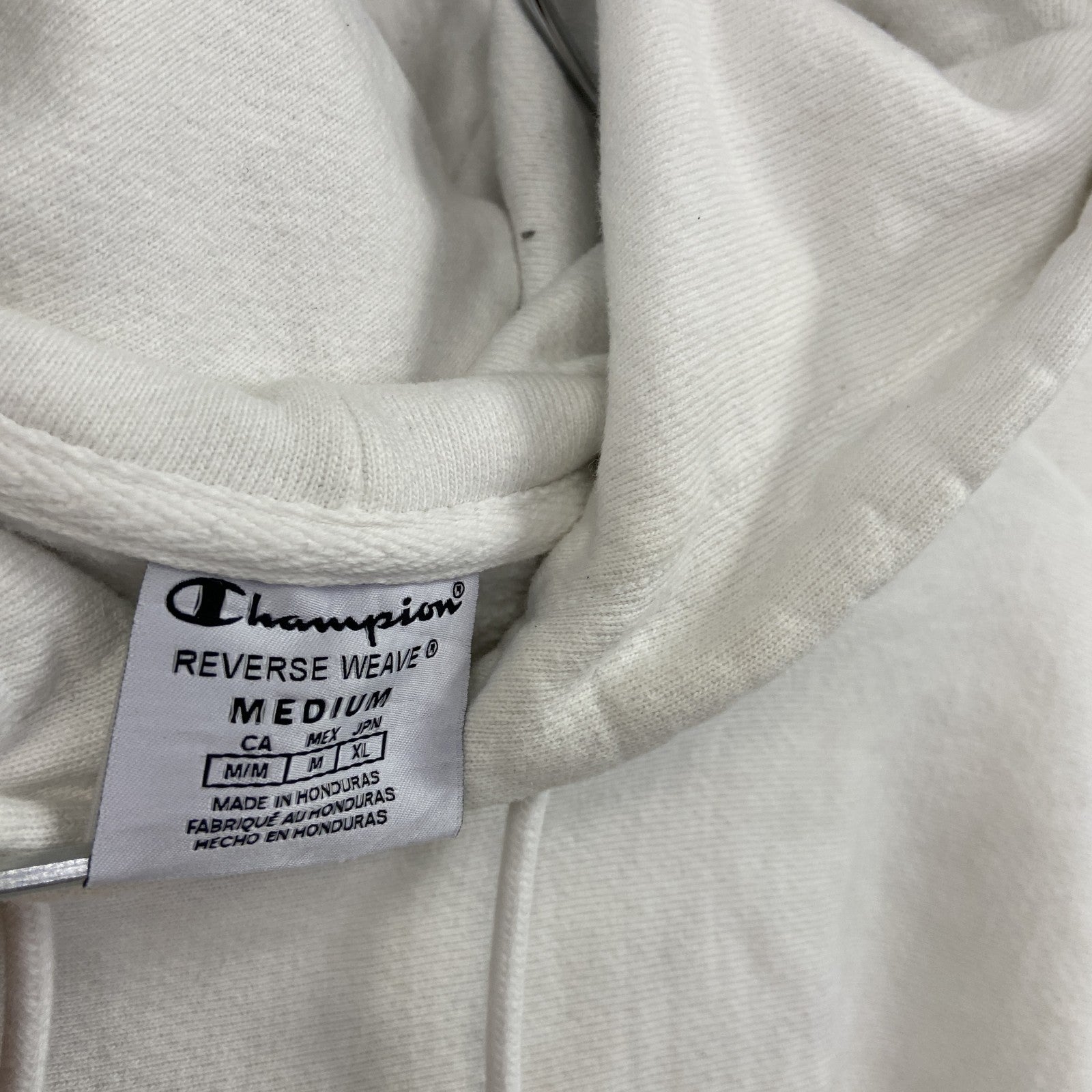 Champion　チャンピオン　リバースウィーブ　スウェットパーカー/フーディー　完全目無し　白　ホワイト　XLサイズ　古着