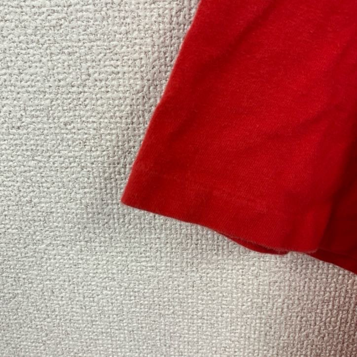 Hanes　ヘインズ　半袖プリントTシャツ　シングルステッチ　ヴィンテージ　赤　レッド　XLサイズ　古着