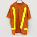 NORTH　ノース　半袖プリントTシャツ　シングルステッチ　ヴィンテージ　オレンジ　XLサイズ カットソー メンズ コットン 古着