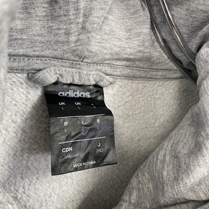 adidas　アディダス　フルジップスウェットパーカー/フーディー　灰色　グレー　Lサイズ