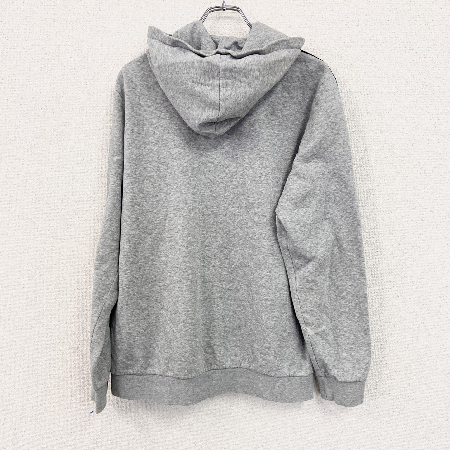 adidas　アディダス　フルジップスウェットパーカー/フーディー　灰色　グレー　Lサイズ