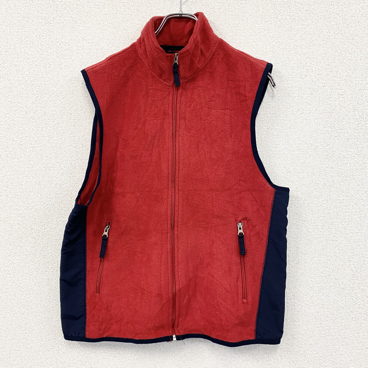 ～00s　GAP　ギャップ　フリースベスト/ボアベスト　後ろポッケ付き　ヴィンテージ　赤　レッド　Sサイズ　古着