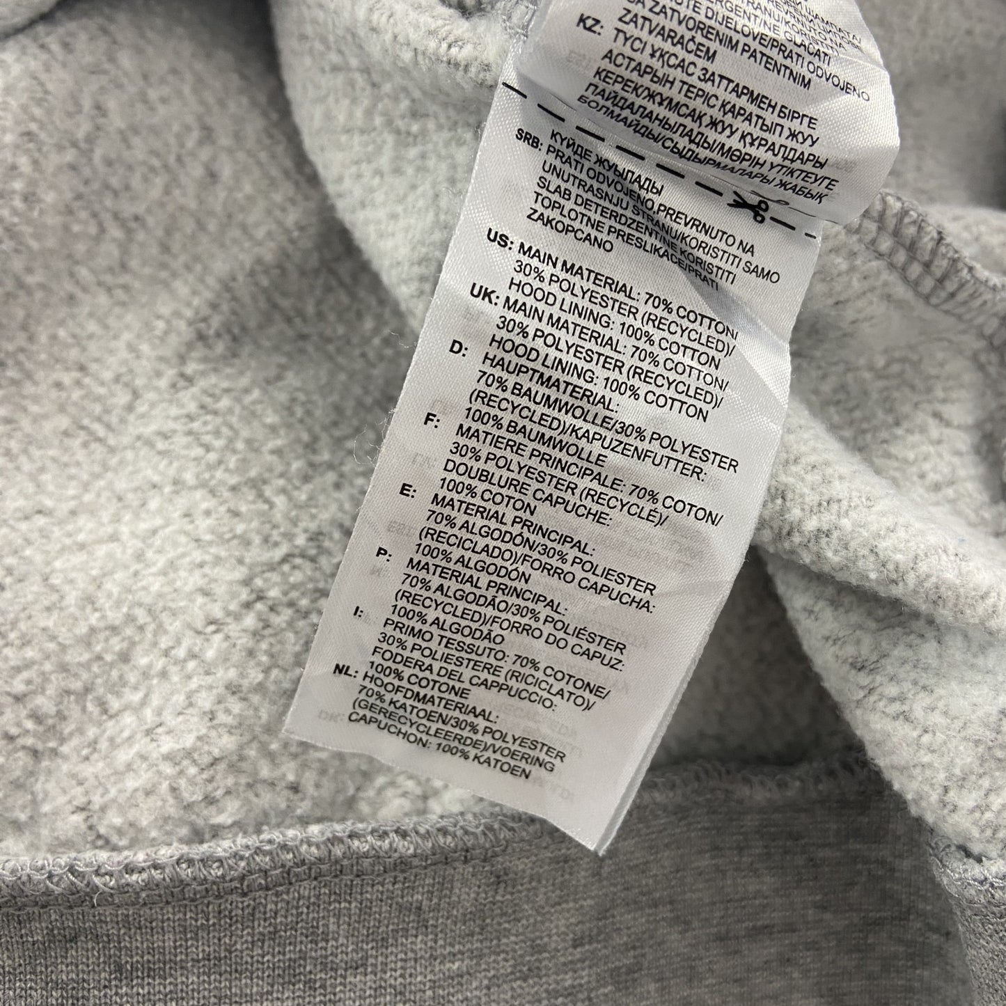 adidas　アディダス　フルジップスウェットパーカー/フーディー　灰色　グレー　Lサイズ