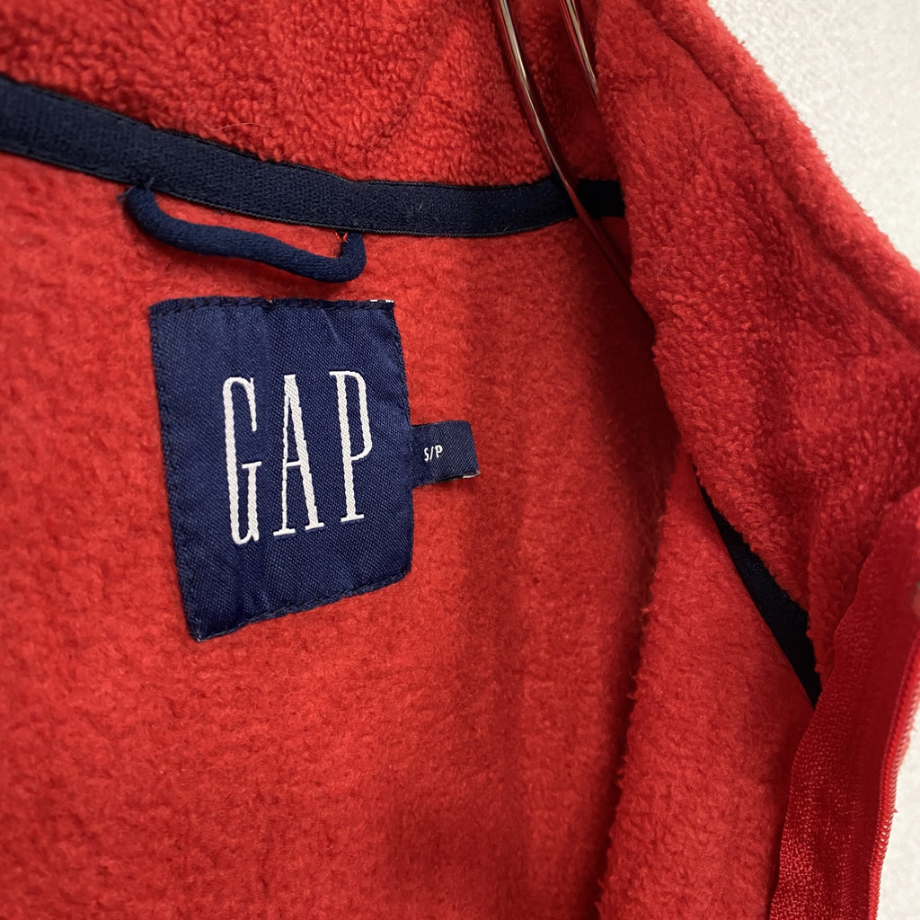 ～00s　GAP　ギャップ　フリースベスト/ボアベスト　後ろポッケ付き　ヴィンテージ　赤　レッド　Sサイズ　古着