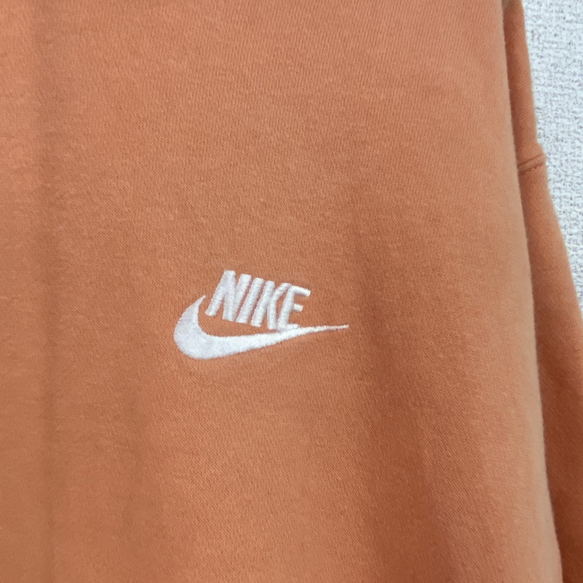NIKE　ナイキ　スウェットパーカー/フーディー　スウッシュ　リバースウィーブタイプ　オレンジ　Lサイズ　古着