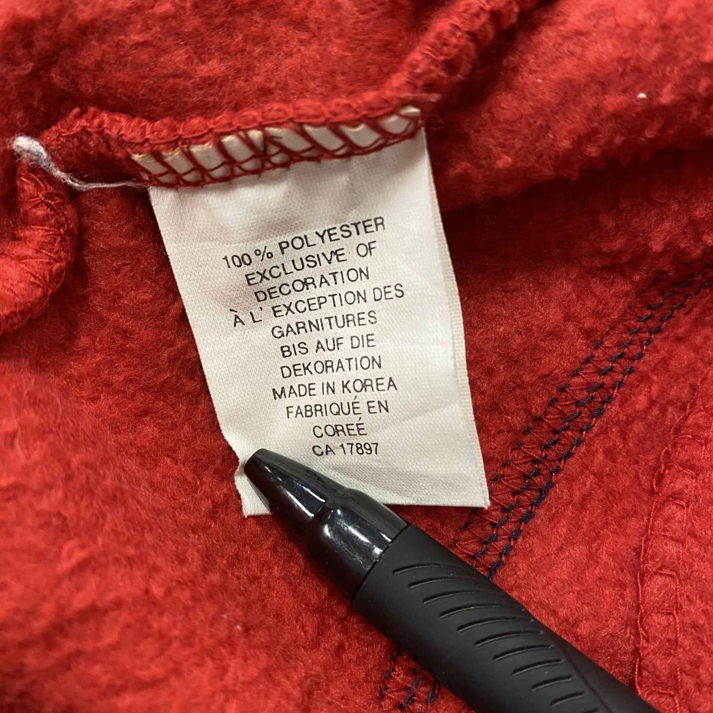 ～00s　GAP　ギャップ　フリースベスト/ボアベスト　後ろポッケ付き　ヴィンテージ　赤　レッド　Sサイズ