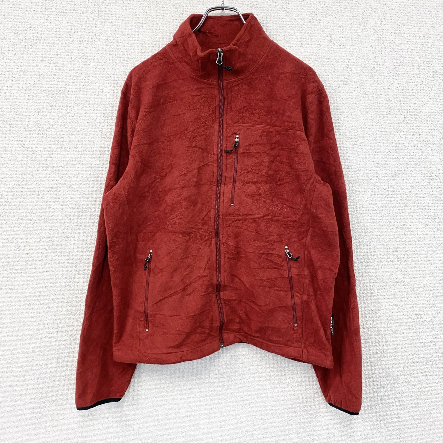 Cabela’ｓ　カベラス　フルジップフリースジャケット/ボアジャケット　赤　レッド　Mサイズ