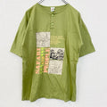 半袖プリントTシャツ　レトロデザイン　SAFARI ZONE　地図　クルーネック　緑　グリーン　Mサイズ　古着