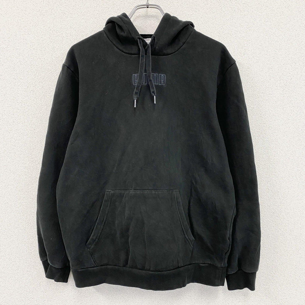 PUMA　プーマ　スウェットパーカー/フーディー　黒　ブラック　Lサイズ　古着