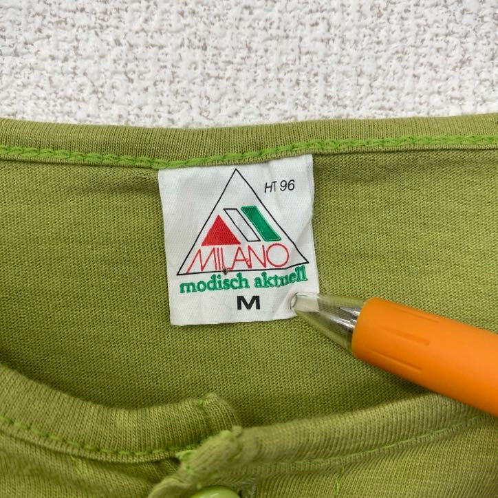 半袖プリントTシャツ　レトロデザイン　SAFARI ZONE　地図　クルーネック　緑　グリーン　Mサイズ　古着